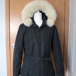 #309 Polyester/fox fur coat